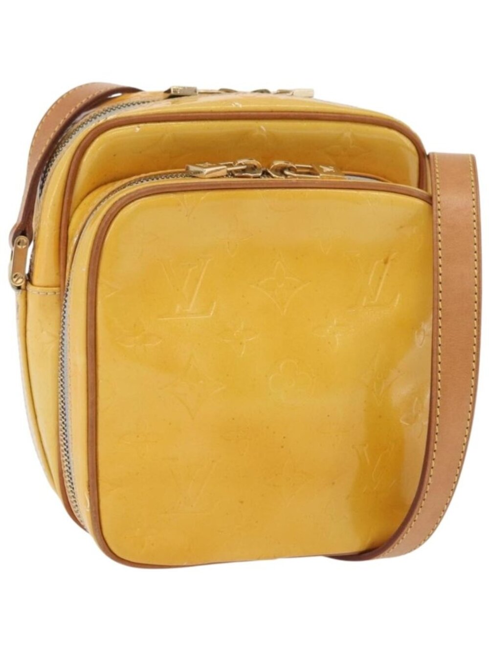 LOUIS VUITTON Monogram Vernis Wooster Shoulder Bag Gris M91036